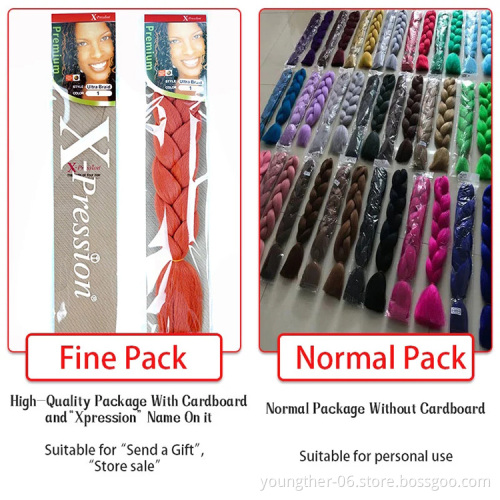 Wholesale 100g Crochet Braids Hair 24 Inch Synthetic Colourful Hair Extensions For Woman